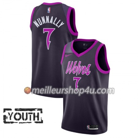 Maillot Basket Enfant Minnesota Timberwolves James Nunnally 7 2018-19 Nike City Edition Pourpre Swingman
